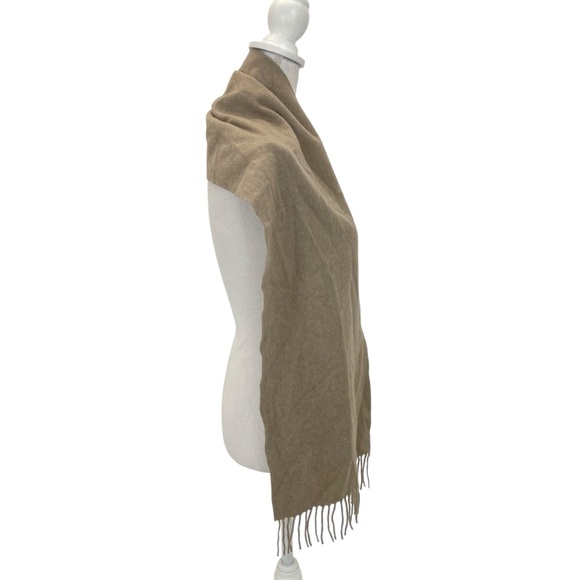 Amicale Cashmere for Neiman Marcus Cashmere Scarf OS Taupe/Tan - Picture 4 of 13